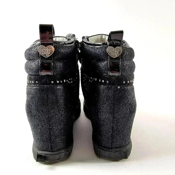 Stuart Weitzman Vance Clare Black Sneaker Shootie Bootie - Picture 5 of 10